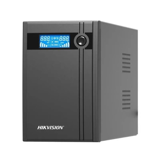 Hikvision DS-UPS2000 Line Interaktif 2000VA/1200W UPS Güç Kaynağı - 2x9Ah Akü, LCD Ekran, USB, Kısa Şarj, Tam Koruma