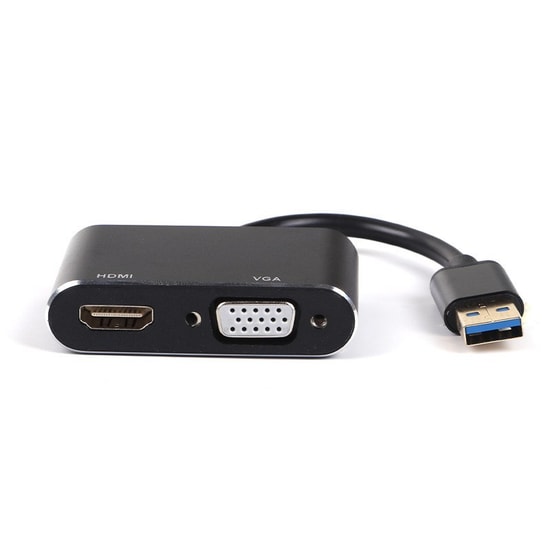 Dark DK-AC-UGA35 USB 3.0 - HDMI/VGA Harici Ekran Kartı Adaptörü -  Full HD 1080P, 15cm Kablo, Tak Çalıştır, Geniş Uyumlu