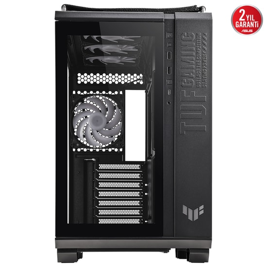 Asus TUF Gaming GT502 Plus Fanlı Siyah ATX Kasa  - Panaromik Temperli Cam, 4 Dahili ARGB Fan, Type-C, ATX/mATX/Mini-ITX