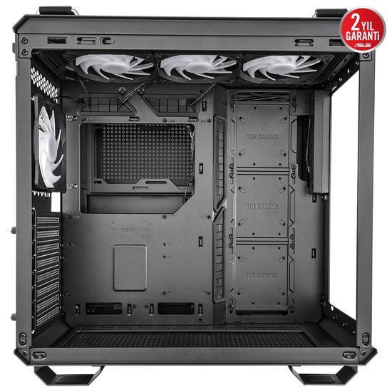 Asus TUF Gaming GT502 Plus Fanlı Siyah ATX Kasa  - Panaromik Temperli Cam, 4 Dahili ARGB Fan, Type-C, ATX/mATX/Mini-ITX