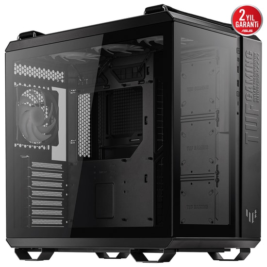 Asus TUF Gaming GT502 Plus Fanlı Siyah ATX Kasa  - Panaromik Temperli Cam, 4 Dahili ARGB Fan, Type-C, ATX/mATX/Mini-ITX