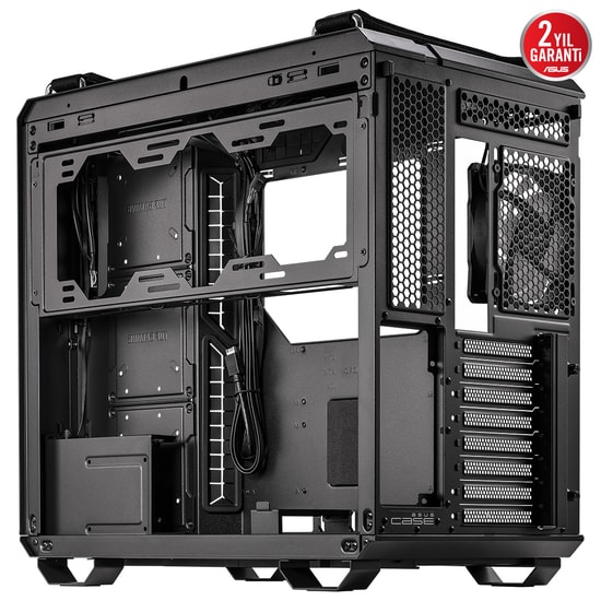 Asus TUF Gaming GT502 Plus Fanlı Siyah ATX Kasa  - Panaromik Temperli Cam, 4 Dahili ARGB Fan, Type-C, ATX/mATX/Mini-ITX