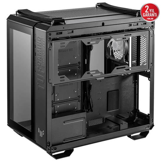 Asus TUF Gaming GT502 Plus Fanlı Siyah ATX Kasa  - Panaromik Temperli Cam, 4 Dahili ARGB Fan, Type-C, ATX/mATX/Mini-ITX