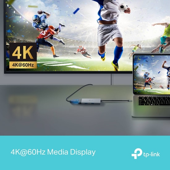 TP-Link UH5020C Type-C 5 Portlu Hub - 5Gbps Transfer Hızı, 2xUSB-A, 1xUSB-C, 4K 60Hz HDMI, 100W Şarj, Kompakt Tasarım