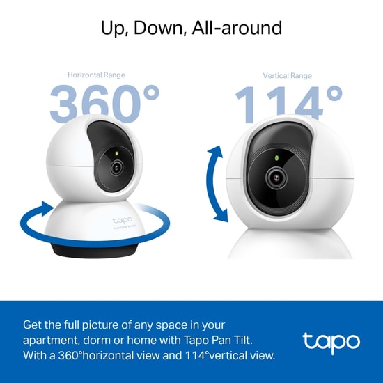 TP-Link Tapo C220 2K 4MP Pan/Tilt WiFi AI Destekli Güvenlik Kamerası - QHD, 1440p, Hareket Algılama, Gece Görüşlü, Sesli