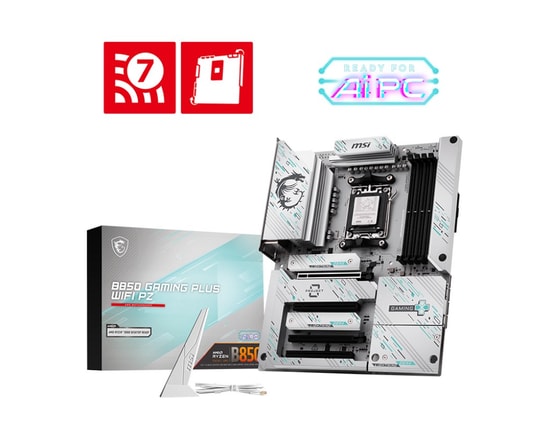 MSI B850 Gaming Plus WIFI PZ AM5 ATX Anakart - DDR5 8200MHz(OC), 3xM.2, USB-C 10Gbps, 5G LAN, Wi-Fi 7, BT 5.4, 1xDP 1.2