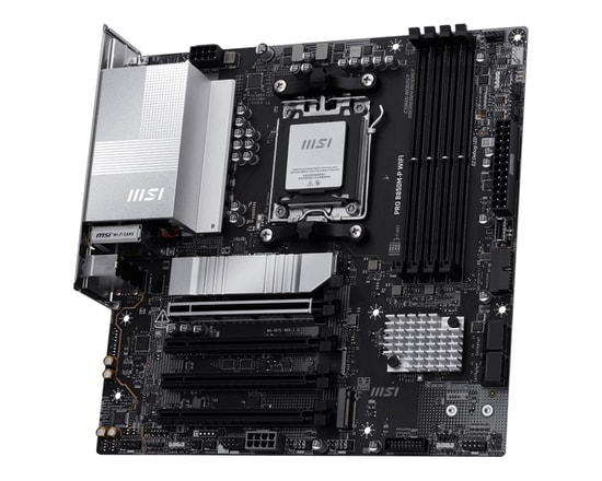 MSI PRO B850M-P WIFI AM5 Anakart - DDR5 8200MHz(OC), 3xM.2, USB-C 10Gbps, Wi-Fi 7, HDMI, DP, 5G LAN, WiFi 7,  MicroATX