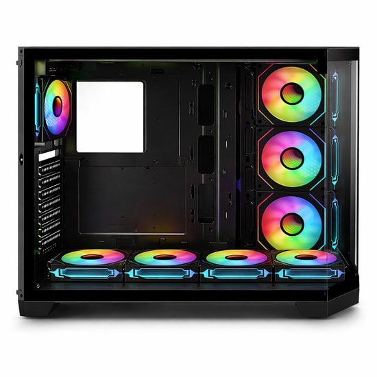 Frisby FC-9550G 850W 80+Bronze Mid Tower Siyah Gaming Kasa - 7xARGB Fan, ATX, Temperli Panaromik Cam, 2x3.5” 2x2.5" Yuva