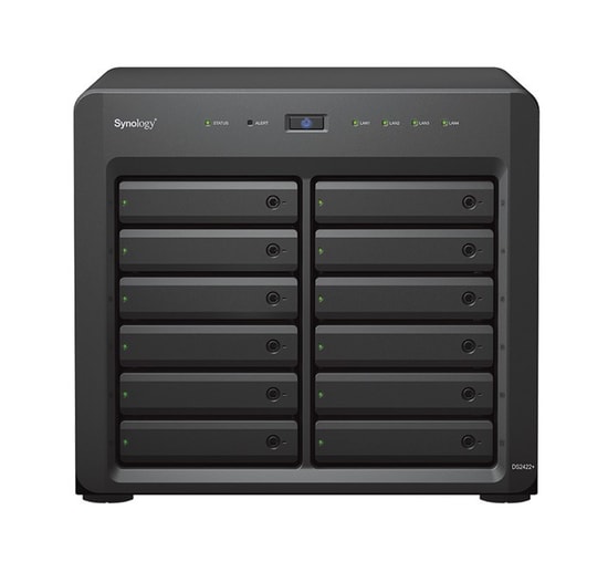 Synology DS2422+ 12 Yuvalı NAS - AMD Ryzen İşlemci, 4GB DDR4 ECC Bellek, 2xUSB 3.2, Fan Soğutmalı, GbE LAN