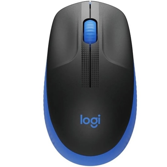 Logitech M191 Mavi Kablosuz Optik Mouse (910-005909) - 1000 DPI, 3 Tuşlu, 2.4 GHz USB Alıcı, 10m Menzil, Geniş Uyumluluk
