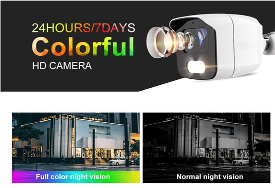 Balandi PRO-245STR 5MP FullColor AHD Bullet Kamera - 3.6mm Lens, 40m IR, PAL/NTSC, 4Warm Led, Dış Ortam Güvenlik Kamera