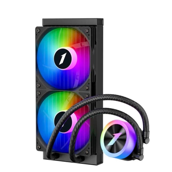 1st Player Thunderstorm TS1-240 Siyah ARGB Sıvı Soğutucu - 2x120mm Fan, 250W, 83CFM, AM5/LGA1700 Uyumlu, Sleeve Rulmanlı