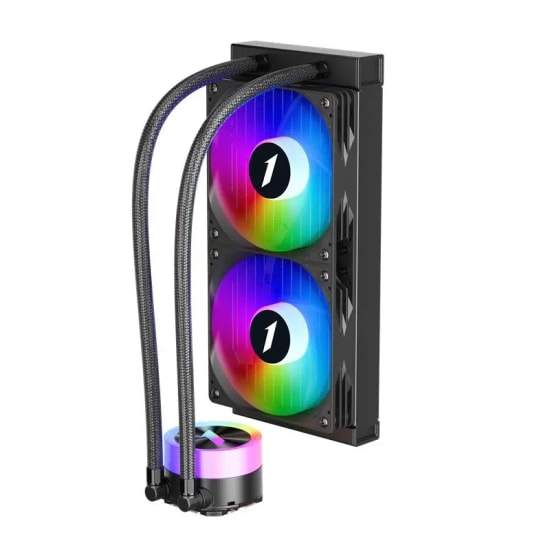 1st Player Thunderstorm TS1-240 Siyah ARGB Sıvı Soğutucu - 2x120mm Fan, 250W, 83CFM, AM5/LGA1700 Uyumlu, Sleeve Rulmanlı