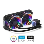 Dark AquaForce W246 240mm FRGB Sıvı İşlemci Soğutucu (DKCCW246) - 2x120mm PWM Fan, 74CFM, Bakır Plaka, Intel/AMD Uyumlu