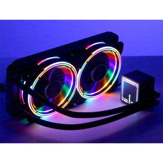 Dark AquaForce W246 240mm FRGB Sıvı İşlemci Soğutucu (DKCCW246) - 2x120mm PWM Fan, 74CFM, Bakır Plaka, Intel/AMD Uyumlu