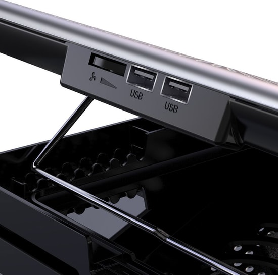 Frisby FNC-5260ST Notebook Soğutucu Stand - 10-17" Uyumlu, 5 Kademeli Yükseklik, Metal Izgara, 2xUSB Port, 6x60mm Fan