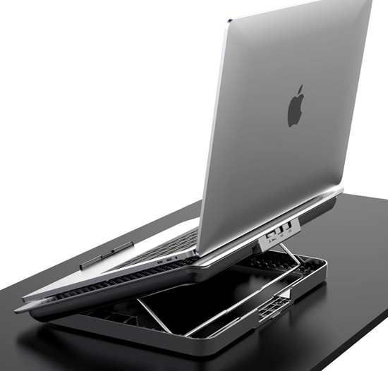 Frisby FNC-5260ST Notebook Soğutucu Stand - 10-17" Uyumlu, 5 Kademeli Yükseklik, Metal Izgara, 2xUSB Port, 6x60mm Fan