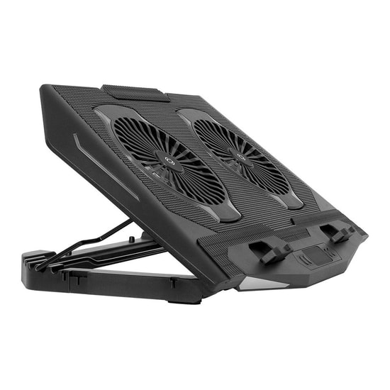 Frisby FNC-5250ST GS2 RGB Notebook Soğutucu - 2x140mm Fan, 10-17" Uyumlu, 5 Kademeli, Telefon Tutuculu, 2xUSB, LCD Panel