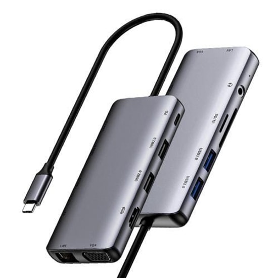 Netac WF13 5 in 1 Type-C Medya Dock (NT08WF13-30GR) - USB 3.0, 2xUSB 2.0, 100W PD, HDMI 4K 30Hz, Geniş Uyumluluk