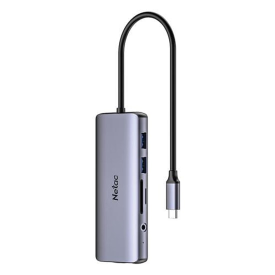 Netac WF13 5 in 1 Type-C Medya Dock (NT08WF13-30GR) - USB 3.0, 2xUSB 2.0, 100W PD, HDMI 4K 30Hz, Geniş Uyumluluk