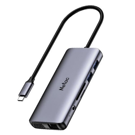 Netac WF13 5 in 1 Type-C Medya Dock (NT08WF13-30GR) - USB 3.0, 2xUSB 2.0, 100W PD, HDMI 4K 30Hz, Geniş Uyumluluk