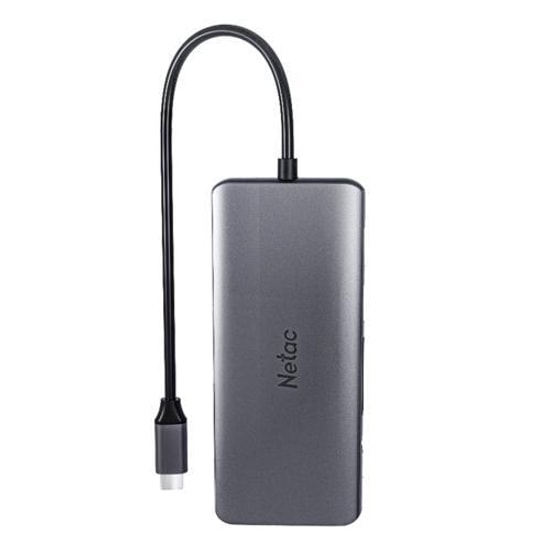 Netac WF13 5 in 1 Type-C Medya Dock (NT08WF13-30GR) - USB 3.0, 2xUSB 2.0, 100W PD, HDMI 4K 30Hz, Geniş Uyumluluk
