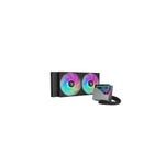 DeepCool LT240 ARGB Siyah Sıvı İşlemci Soğutucu - 2x120mm PWM Fan, 2400RPM, 72CFM, Bakır Plaka, Hidrolik Rulman, Sessiz