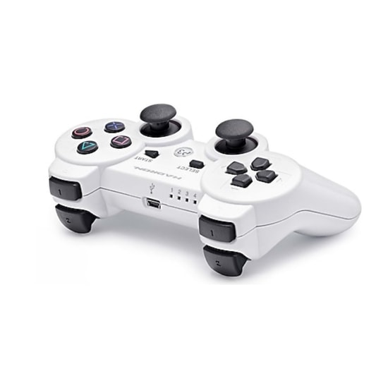 Hadron HD306-B Beyaz PS3/PS4 Kablosuz Oyun Konsolu Kolu (NT-114622) - Çift Titreşimli Gamepad, Ergonomik Tasarım