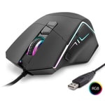 Hadron Shooter G330 RGB Kablolu Siyah Oyuncu Mouse (NT-114613) - 6400 Dpi Optik, 8 Tuşlu, 150cm USB Kablo, Ergonomik