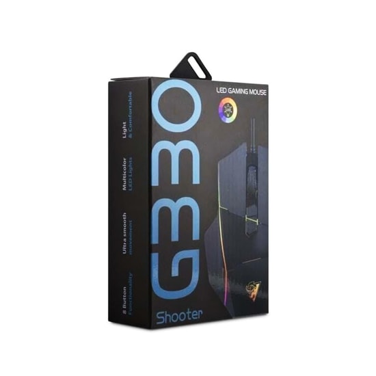 Hadron Shooter G330 RGB Kablolu Siyah Oyuncu Mouse (NT-114613) - 6400 Dpi Optik, 8 Tuşlu, 150cm USB Kablo, Ergonomik