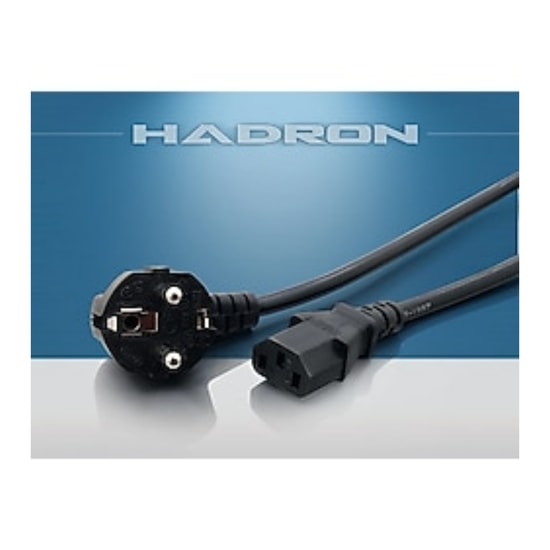 Hadron HDX5533 Siyah Yonca 0.75mm Plastik Güç Kablosu (NT-114601) - 28Pin, 0.75mm, 500W, 1.2 Metre