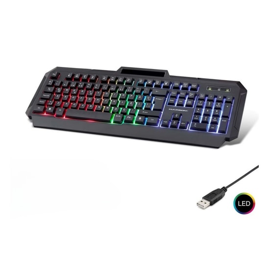 Hadron HDX2605 Siyah RGB Kablolu Oyuncu Klavyesi (NT-114609) - Türkçe Q, LED Aydınlatmalı, 1.4m USB Kablo, Tak Çalıştır