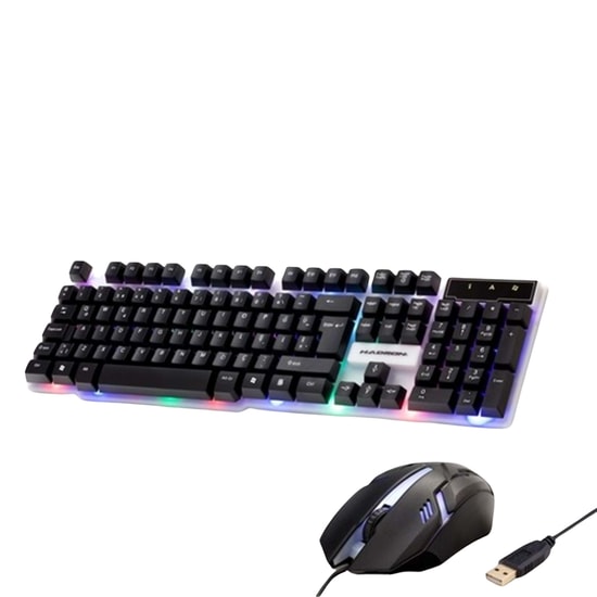 Hadron H837Q Kablolu Siyah RGB Oyuncu Klavye Mouse Seti (NT-114610) - 1000dpi Optik, Türkçe Q, Multimedya, USB Kablo