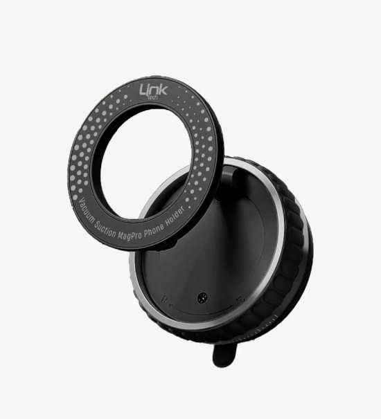 LinkTech H873 Vakumlu Araç İçi Telefon Tutucu - 360 Dönebilen Konsol Tipi, Kompakt, N52 Neodimyum Manyetik Yuva