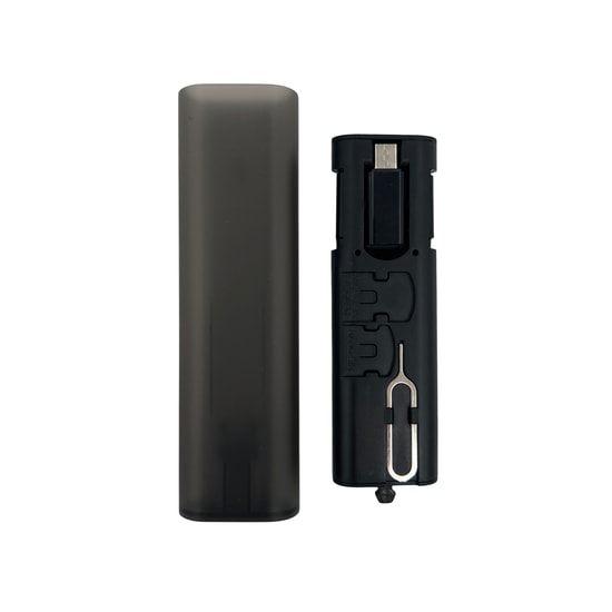 Nettech NT-DC51 Siyah Mini Boy Dijital Alet Çantası 60W Şarj ve Data Kablosu (NT-111351) - Çoklu Çıkış, Sim Kart Pin