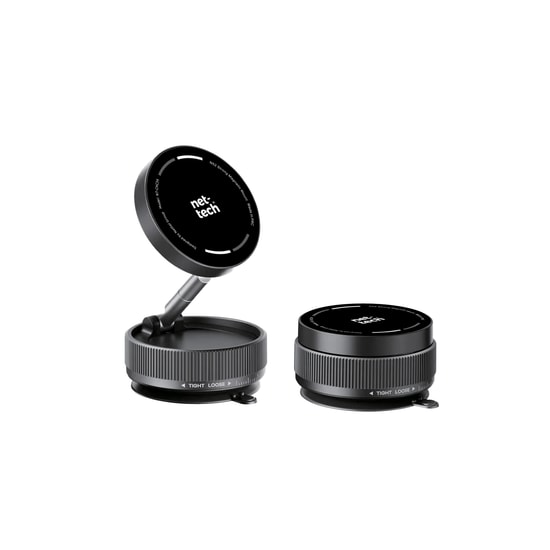 Nettech NT-CHC34 Manyetik Braket Vantuzlu Siyah Araç Telefon Tutucu (NT-111937) - Güçlü Mıknatıs, 360 Dönebilir