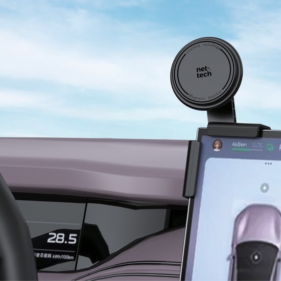 Nettech NT-CHC37 Tesla Manyetik Siyah Araç İçi Telefon Tutucu (NT-112003) - Köşe Klipsli, Güçlü Tutuş, Kolay Montaj
