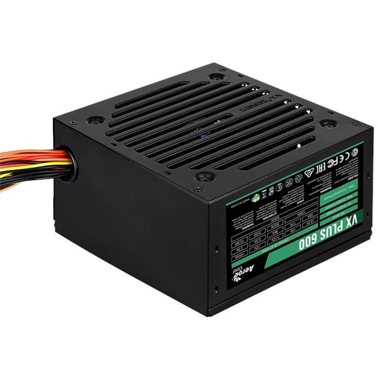 Aerocool VX Plus 600W Aktif PFC Güç Kaynağı (AE-VXP600) - 120mm Fanlı, Sessiz, Akım Korumalı, Non Modüler PSU