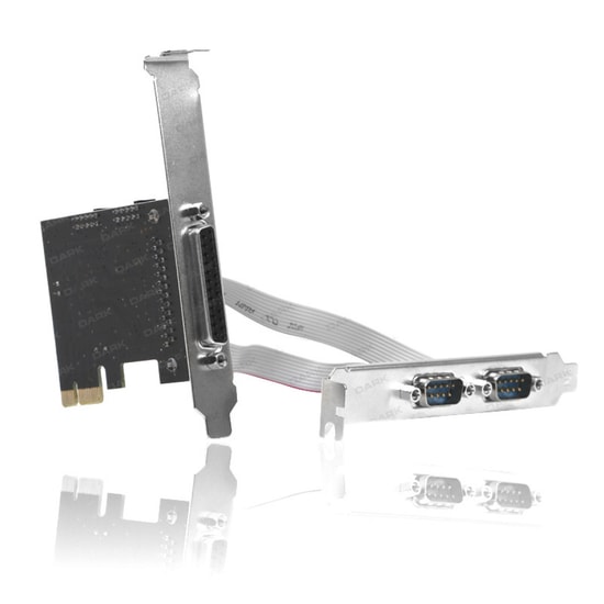 Dark DK-AC-PEP32 PCI-Express Seri Paralel Port Dönüştürücü Kart - 2xRS232 Seri, 1xLPT Paralel Port, Endüstriyel Uygunluk
