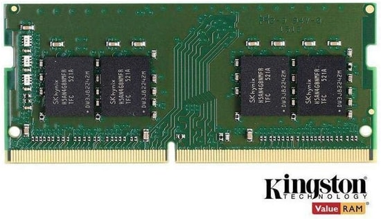 Kingston ValueRAM 8GB 3200MHz CL22 DDR4 Notebook RAM (KVR32S22S8/8WP) - 1Rx8, SODIMM Bellek