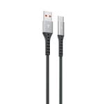 Teknonet TN-DC09 Siyah 33W İp Örgülü 100cm Type-C Şarj ve Data Kablosu (NT-92575) - 3.0A Çıkış, USB-A Giriş, Hızlı Şarj