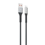 Teknonet TN-DC10 Siyah 100cm 33W Lightning Şarj ve Data Kablosu NT-92576 - 3.0A Çıkış, İp Örgülü, Hızlı Şarj Desteği