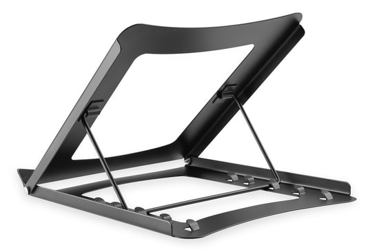 Digitus Siyah Çelik Notebook Tablet Standı (DA-90368) - 10-15" Laptoplar için Ayarlanabilir Yükseklik, 5 Kademeli Açı