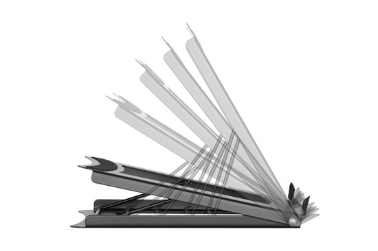 Digitus Siyah Çelik Notebook Tablet Standı (DA-90368) - 10-15" Laptoplar için Ayarlanabilir Yükseklik, 5 Kademeli Açı