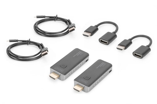 Digitus Kablosuz HDMI Sinyal Uzatma Seti (DS-55318) - Full HD 50m, Alıcı Verici Dahil, HDMI 1.4, HDCP 1.3, Tak Çalıştır