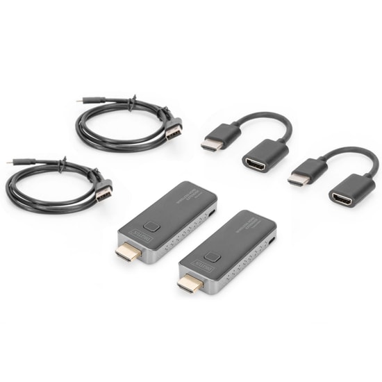 Digitus Kablosuz HDMI Sinyal Uzatma Seti (DS-55318) - Full HD 50m, Alıcı Verici Dahil, HDMI 1.4, HDCP 1.3, Tak Çalıştır