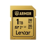 Lexar Armor Gold 1TB SDXC UHS-II Profesyonel SD Kartı (LSDAMGL001T-RNNNG) - 280-205MB/s Okuma Yazma, V60, C10, U3, IP68