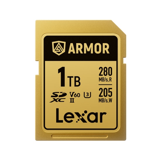Lexar Armor Gold 1TB SDXC UHS-II Profesyonel SD Kartı (LSDAMGL001T-RNNNG) - 280-205MB/s Okuma Yazma, V60, C10, U3, IP68