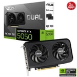Asus Dual GeForce RTX 5050 OC 8GB GDDR6 Ekran Kartı (DUAL-RTX5050-O8G) - 128 Bit, 2677MHz, HDMI 2.1b, DP 2.1b, DLSS 4