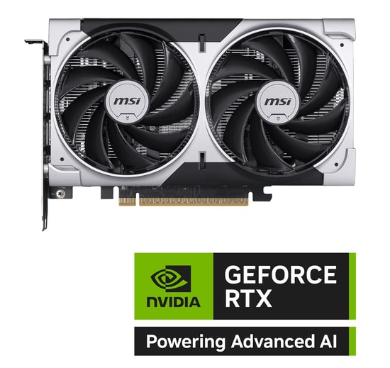 MSI GeForce RTX 5050 Ventus 2X OC 8GB GDDR6 Ekran Kartı - 128 Bit, 2602MHz, DX12, PCIe 5.0, 3xDP 2.1b, HDMI 2.1b, DLSS 4